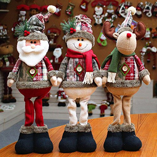 SOOUICKER Weihnachtswichtel Figuren Weihnachtsdeko Wichtel 1PCS Schwedischen Weihnachtsmann Santa Deko Weihnachten Stehend Leuchtende Deko Weihnachten Weihnachtswichtel Figuren Sitzend