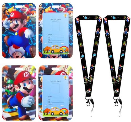 2 Stücke Lanyard mit Ausweishalter, Card Sleeves Lanyard mit Transparentem Id Kartenhalter und Schlüsselring,Schlüsselband kinder mit Abzeichen für hülle schülerausweis Handys Rot Kartenhülle