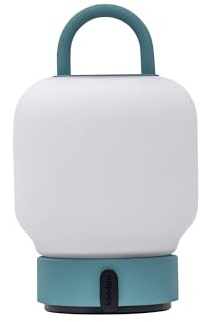 Kooduu - Loome Tragbare Tischlampe - Dimmbar und über USB aufladbar - Opalglas, Türkis