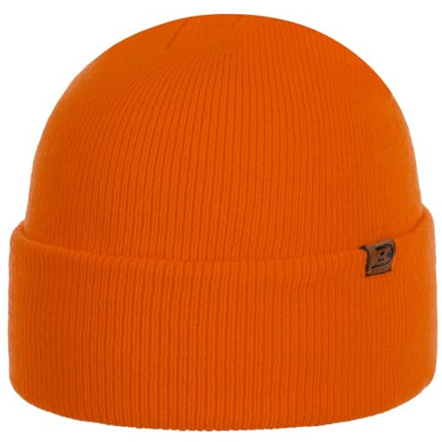 CapUniverse Wind Beanie Umschlagmütze Strickmütze Herren Ganzjährig orange One Size