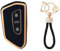 OFFCURVE Coque Cle avec Porte Clef Couvre Clé Cache Clef, Etui a Cles Étui à Clés Voiture pour VW Golf 8 GTE GTI ID.3 ID.4 Seat Leon Tarraco Ateca Skoda Octavia Cupra Formentor Born