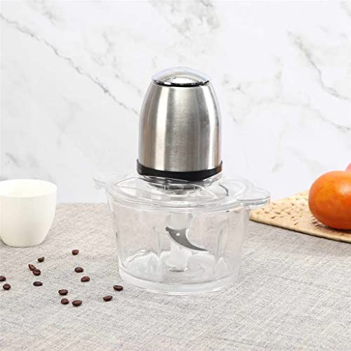Multi-funzione 2L Automatico Potente Tritacarne Elettrico Ciotola di Vetro Chopper Trituratore Frullatore Affettatrice Taglierina (B US)