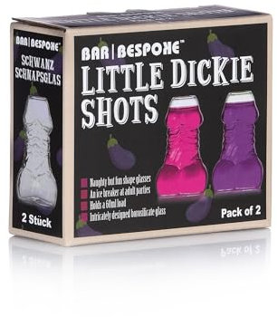 Bar Bespoke Little Dickie Shot Glasses 2 Pack