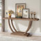 Tribesigns Table Console Industrielle, Table Canapé 140 cm en Bois de Ferme, Tables d'accentuation épaisses pour Salon, Foyer Couloir, 30 x 80 x 140 cm, Marron