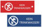Schild KEIN TRINKWASSER 70x25mm | selbstklebend oder Bohrungen Löcher Schrauben mehrere Farben wetterfest UV-beständig für Wasserhahn außen