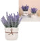 Künstliche Lavendelpflanze in Töpfen, Blumen, Künstliches Lavendel Dekor, Lila Badezimmerpflanzen Dekor, Lavendel Dekor für Badezimmer und Schlafzimmer (7146C 01 Spitzenvase)