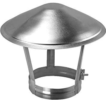 Drehbare Schornsteinhaube aus Edelstahl, Schornsteinabdeckung for Regen- und Schneeschutz, verhindert das Eindringen von Schutt und Kleintieren, verstellbare Schrauben, Größe 18(125mm/4.92in)