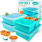 Walfos 1-Cup Silicone Freezer Molds with Lid, 4 Packs Soup Freezer Ice Cube Tray for Food, Silicone Food Freezing Container for Storing and Freezing Soup, Broth, Sauce and Ice