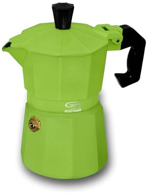 Generico GD LOVES YOUR HOME Caffettiera Moka in Alluminio，Caffettiera Classica in Alluminio, 1 a 6 Tazze (Verde, 6 TAZZA)