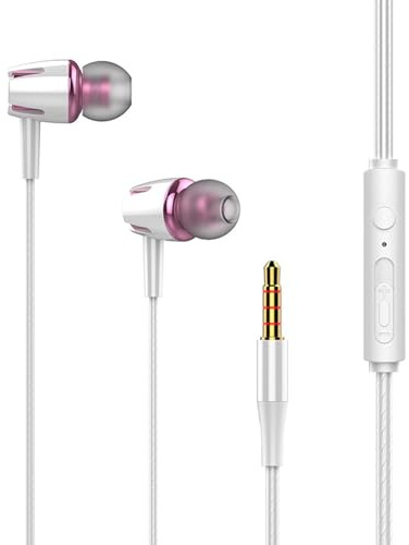 Kabelgebundene Kopfhörer mit Surround-Sound und Geräuschunterdrückung | Im Dunkeln leuchtende In-Ear-Kopfhörer mit hautfreundlichem Silikon | 3,5 mm Klinkenstecker für Sport, Telefon und Computer