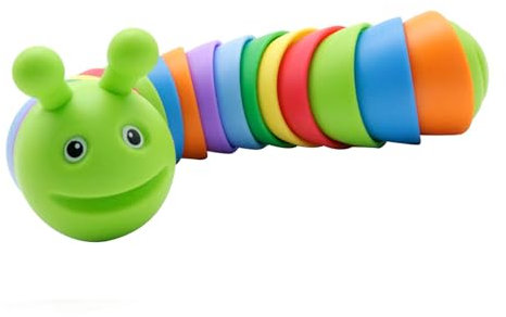 SUPYINI Robustes Kunstharz-Raupen-Spielzeug, Multifunktionale Regenbogen-Stressabbau-Schnecken-Spielzeug, Dekompressionsspielzeug, Basteln, DIY-Poolschwimmer, Rettungsbojen