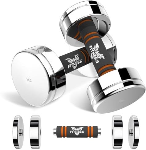 Dskeuzeew verstellbare Hanteln Hantel Set aus Stahl 5kg Kurzhanteln VerstellbareSet mit Schaumstoff Griff Fitness Hanteln für Zuhause (5KG-3)