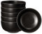 Seltmann Weiden Liberty Velvet Black Müslischalen 6er Set, 15 cm, Runde Schalen mit mattem Finish, Spülmaschinen- und Mikrowellenfest, Porzellan, Schwarz