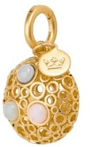 SENCE Copenhagen Multi-Stone Charm matt Gold - Ball Charms Anhänger mit verschiedenen Halbedelsteinen - Messing 14 K vergoldet - R995DD