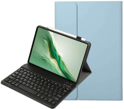 YKWXSC Funda con Teclado Español para Honor Pad 9 Tablet 12,1 Pulgada, Desmontable Teclado Español Ñ Bluetooth para Honor Pad 9 Tablet 12,1 Pulgada, Azul