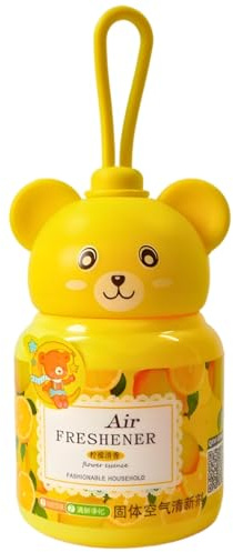 1 Stück Bär Lufterfrischer Auto–Zitrone scent fester auto-lufterfrischer & Deo,Parfümflasche wiederverwendbar und DIY,Auto Innenraum Deko/lustige geschenke für frauen und Freunde(198g)