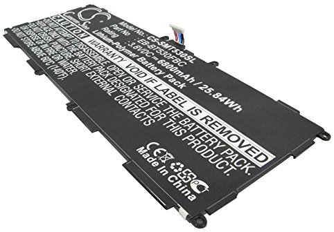 CS CF Batterie de remplacement pour Samsung Galaxy Tab 4 Education, Galaxy Tab4 10.1, Galaxy Tab4 10.1 3G, Galaxy Tab4 10.1 LTE, Galaxy Tab4 10.1 Wi-Fi, Galaxy Tab4 VE 10.1 LTE-A (6000 mAh/22,80 Wh)