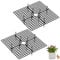 Tianher Blumentopfschutz, 2 Pcs Großes Schneidbare Blumentopfgitter mit Tiefen Pfählen,Blumentopf-Abdeckung,Schutz Gegen Katzen, zum Schutz von Kindern, Haustieren (30cm, Schwarz)