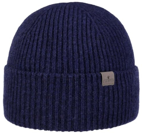 LIERYS Uni Merino Rib Umschlagmütze Beanie Made in Germany Damen Herren Herbst Winter
