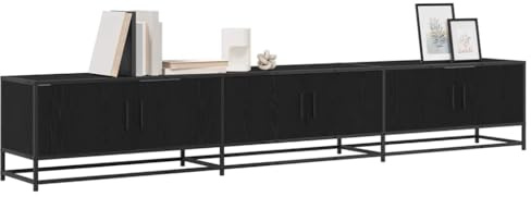 vidaXL TV Units 240 x 35 x 41 cm Black Oak Engineered wood