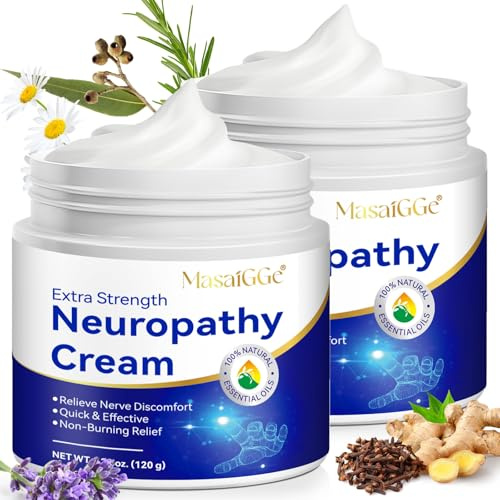 Neuropathie Creme 240g – Nervencreme gegen Nervenschmerzen, Kribbeln & Taubheit – Schnelle Schmerzlinderung für Füße, Beine & Hände – mit Arnica, Vitamin B6 & Aloe Vera – Beruhigende Schmerzsalbe (2)