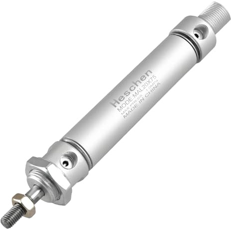 Heschen Pneumatic slim Air Cylinder, MAL 20-75, PT1/8'' Port, 20mm Bore, 75mm Stroke, Double Acting