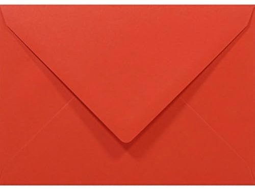 Netuno 100 Umschläge Rot DIN C6 114 x 162 mm 80g Rainbow rote Briefumschläge Briefhüllen bunt für Einladungs-Karten Geburtstagskarten Weihnachtskarten farbige Briefkuverts Rot envelope red