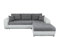 UsineStreet Ecksofa Suzie umbaubar aus Kunstleder und Mikrofaser weiß/grau – Winkel rechts