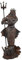 Ebros Griechische Mythologie, Gott der Meere und Zittern, Merman, Poseidon, Statue, Neptun mit Dreizack, nautische Küsten-Kollektion, römisch, griechisch, olympische Götter, Dekor-Skulptur,