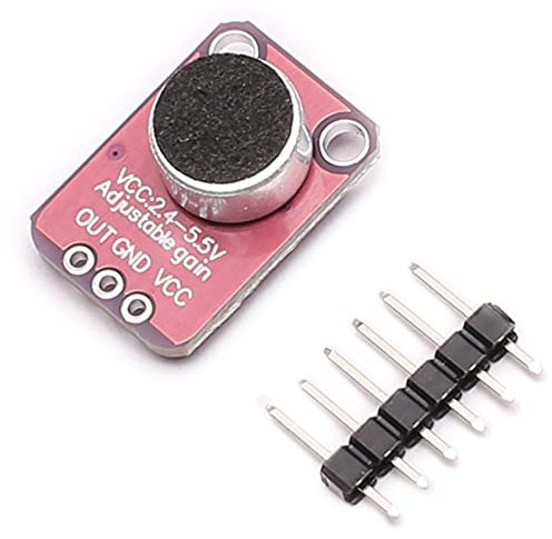 DEVMO GY-MAX4466 Elektret-Mikrofon Einstellbarer Verstärker MAX4466 Modul Breakout Sensor Einstellbare Verstärkung Kompatibel mit Ar-Duino