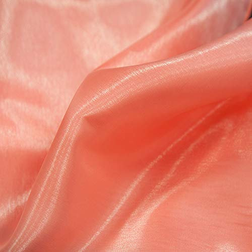 Seiden-Organza-Stoff, Meterware, 1,5 m breit, Hochzeitsdrapierung, Dekoration, Korallenrot