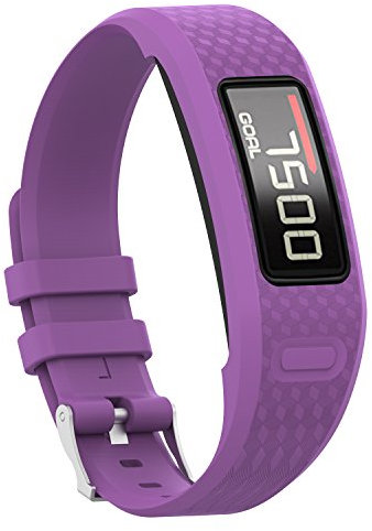 Yikamosi Kompatibel mit Garmin vivofit 1/vivofit 2 Armband,Soft-Silikon Watch Armband Atmungsaktiv Ersatz Strap für Garmin vivofit 1/vivofit 2(Large,Purple)