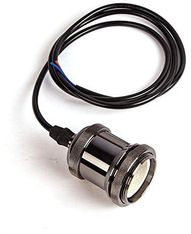Lampenfassung, Vintage-Fassung, E27, Edison-Schraube, E27, Lampenfassung für DIY-Anhänger, Glühbirnenfassung, Adapter, schwarz
