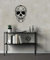 KESTEX XL WANDBILD Wall Art Metal Totenkopf/Skull ★ 49 x 61 cm ★ schwarz pulverbeschichtet Wand DEKO Premium | Geometrische Metallwandkunst Wanddekoration