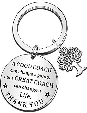 QMVMV Schlüsselanhänger mit Aufschrift Coach Thank You, für Männer und Frauen, Fußball, Basketball, Trainer