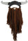 YEKEYI Big Horn Wikingermütze Beanie Bart Wikinger Strickmütze Barbarian Lustige Skimütze Lustige Halloween Mütze Weihnachtsmütze, coffee, 7 1/8, 58