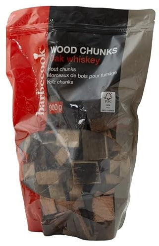 Barbecook Chunk Räucherholz, 900 g – Eiche Whisky
