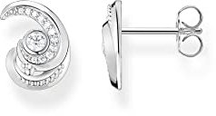 Thomas Sabo Damen Ohrstecker Welle in der Farbe Silber aus 925 Sterlingsilber mit Zirkonia, Größe: 12,5x10 mm, H2226-051-14