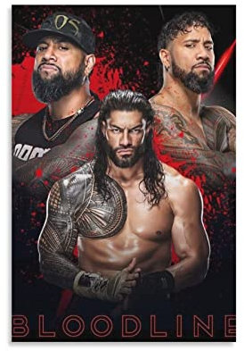 XXJDSK Poster Kunstdrucke Roman Reigns 9 Poster, Leinwand, Wandkunst, Raumdekoration, ästhetisch, für Schlafzimmer, Heimdekoration, Wohnzimmer 60X90cm Kein Rahmen