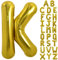 TONIFUL 40 Zoll große Goldfarbene K Buchstabe Ballons Jumbo Helium Ballons, Folie Mylar Big Alphabet Ballons für Geburtstagsfeier Jubiläum Valentinstag Zubehör Dekorationen
