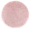 Sharplace Rundes Kunstpelz Sitzkissen, Zotteliges Schaffell, Teppich, Foto Requisiten, Rosa 33 cm