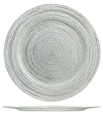 H&H Celebration Sottopiatto in Vetro, Silver, 32cm, Natale, Festività, Brillante, Chic, 6384226