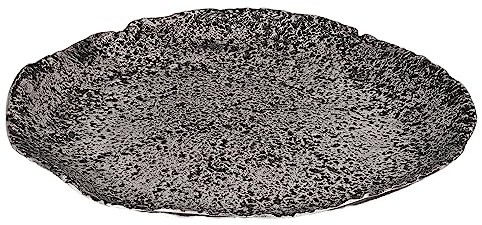EGLO LIVING Dekoschale Forleyet, elegante Schale zum Dekorieren, runder Dekoteller handmade aus Aluminium in Nickel-Antik, Metallschale Ø 42 cm