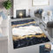 TAPISO Toscana Teppich Bedruckter Teppich Fransen Grau Golden Abstrakt Waschbar rutschfest Wohnzimmer Schlafzimmer Büro Modern Design 140 x 200 cm