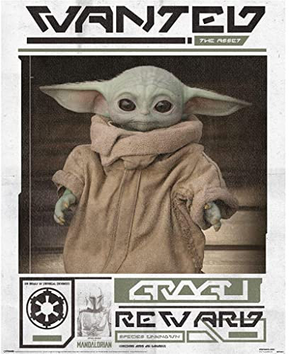 Pyramid Poster Star Wars The Mandalorian Grogu Wanted 40x50cm