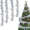 shallyong Lametta Weihnachtsbaum, 6 Stück Weihnachten Girlande 2M, Lametta Girlande Silber, Weihnachtsbaum Dekoration Girlande, Lametta Girlande Weihnachten, für Party Hängende Dekorationen