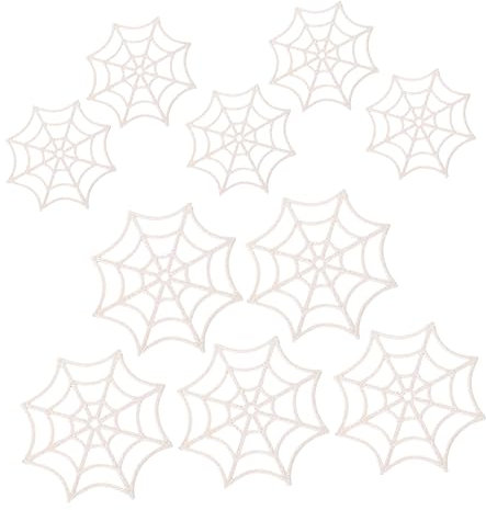 Abaodam 10st Spinnennetz Aus Kunststoff Halloween-Spinnennetz-zubehör Spinnennetz-Dekoration Halloween Dekorative Requisiten Halloween-Szene Requisiten Weiß Spielzeug Plastik