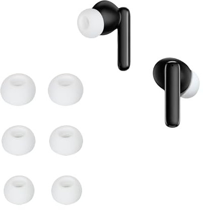 kwmobile 6X Auricolari di Ricambio Compatibile con QCY T13 Gommini sostitutivi in Silicone - 3 Misure - Bianco