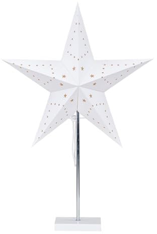 LED Stern Weiß H65cm mit Standfuß Weihnachten Leuchtstern Tischdeko Weihnachtsdeko Weihnachtsstern Dekostern