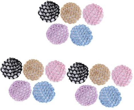 POPETPOP 15stücke Teiliges Handgemachte Elastische Haarnetze Verschiedenen Farben -accessoire Für Und Aufführungen